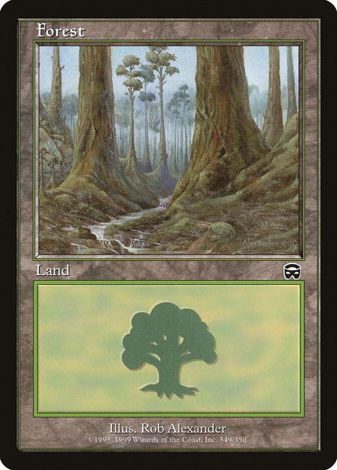 Forest 349 card from Mercadian Masques