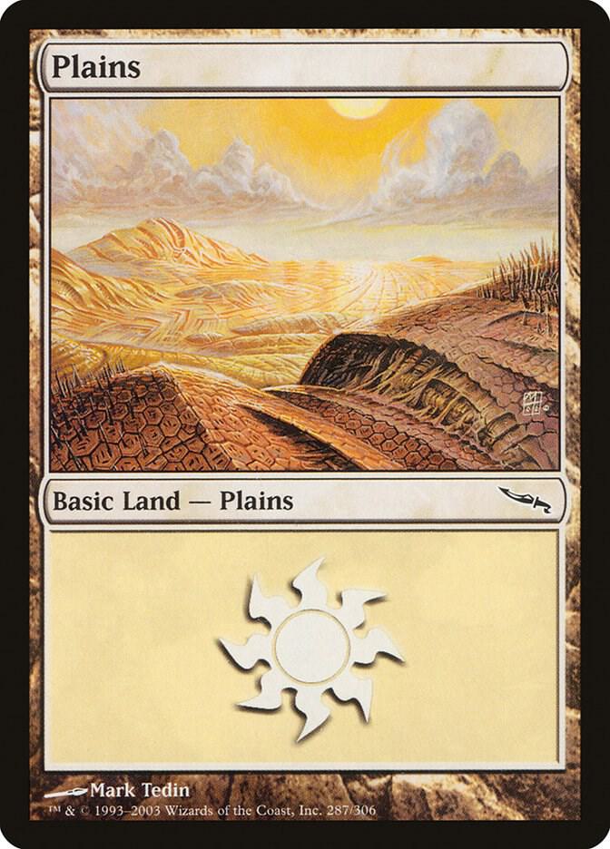 Plains 287 card from Mirrodin