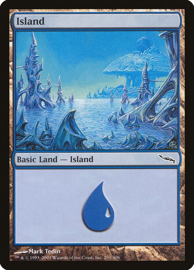 Island 291 card from Mirrodin