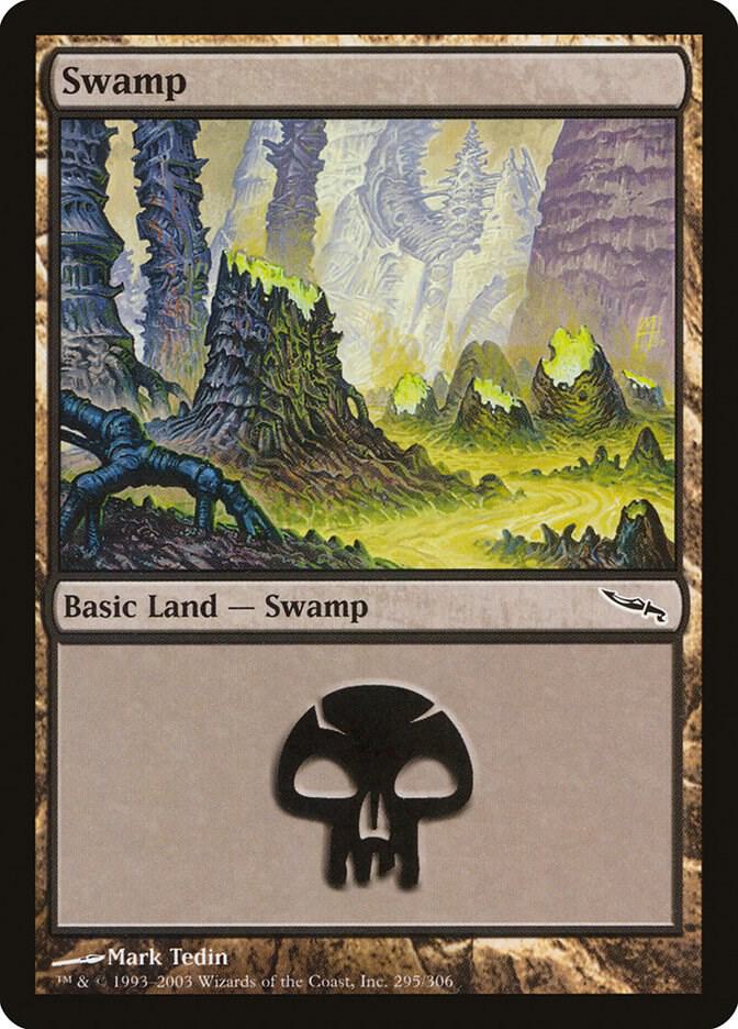 Swamp 295 card from Mirrodin