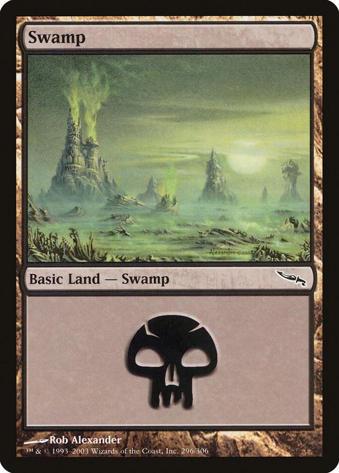Swamp 296 card from Mirrodin