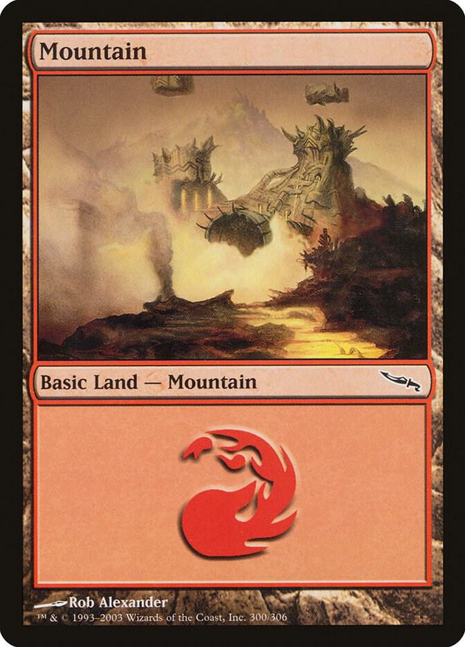 Mountain 300 card from Mirrodin