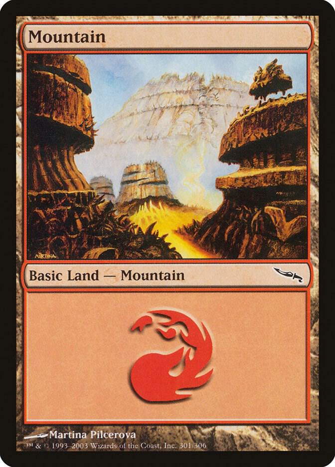 Mountain 301 card from Mirrodin