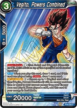 Vegito, Powers Combined BT6-036 card from Destroyer Kings