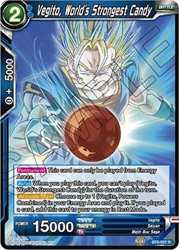 Vegito, World's Strongest Candy BT6-037 card from Destroyer Kings