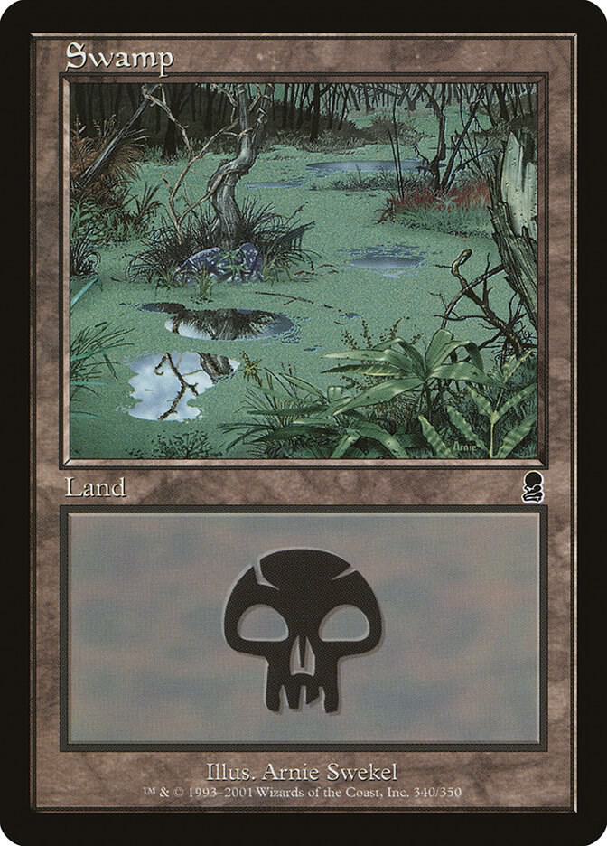Swamp 340 card from Odyssey