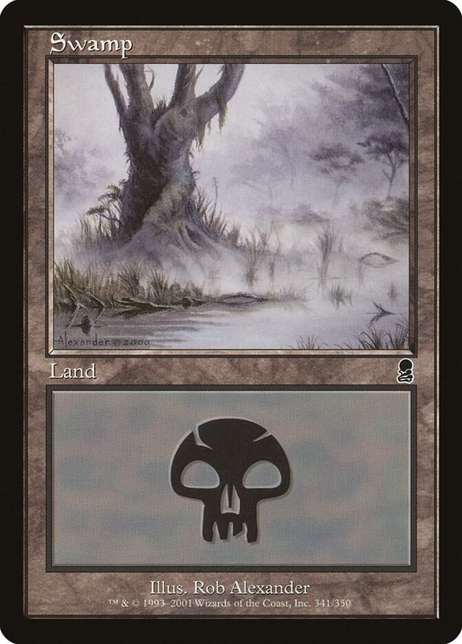 Swamp 341 card from Odyssey