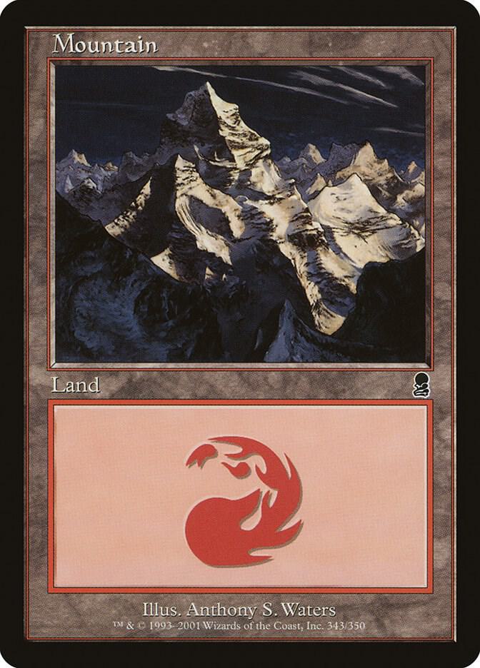 Mountain 343 card from Odyssey