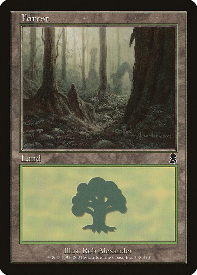 Forest 348 card from Odyssey
