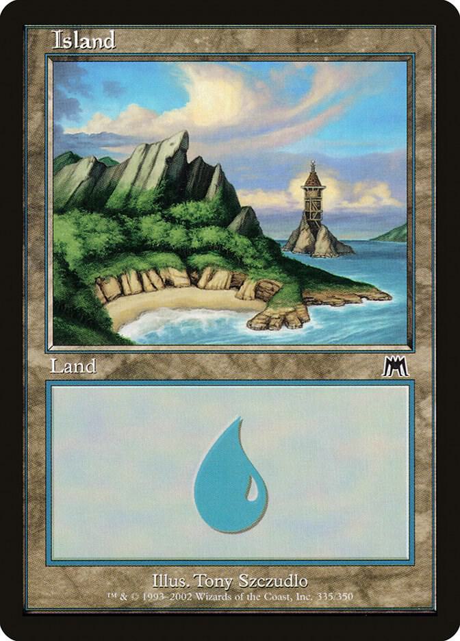 Island 335 card from Onslaught