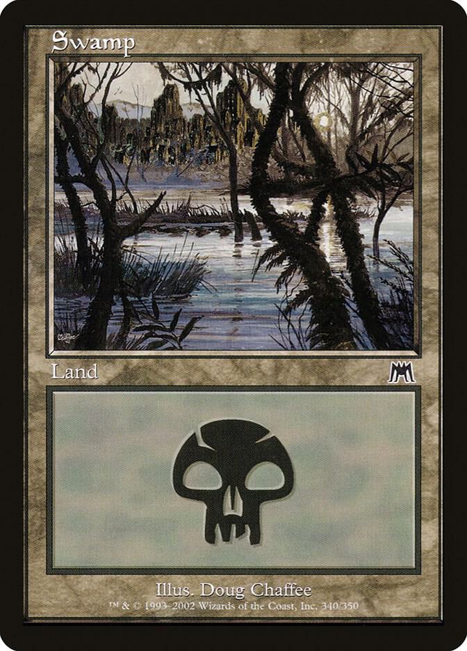 Swamp 340 card from Onslaught
