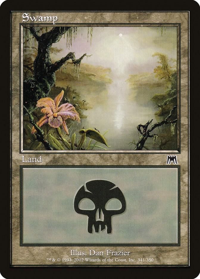 Swamp 341 card from Onslaught