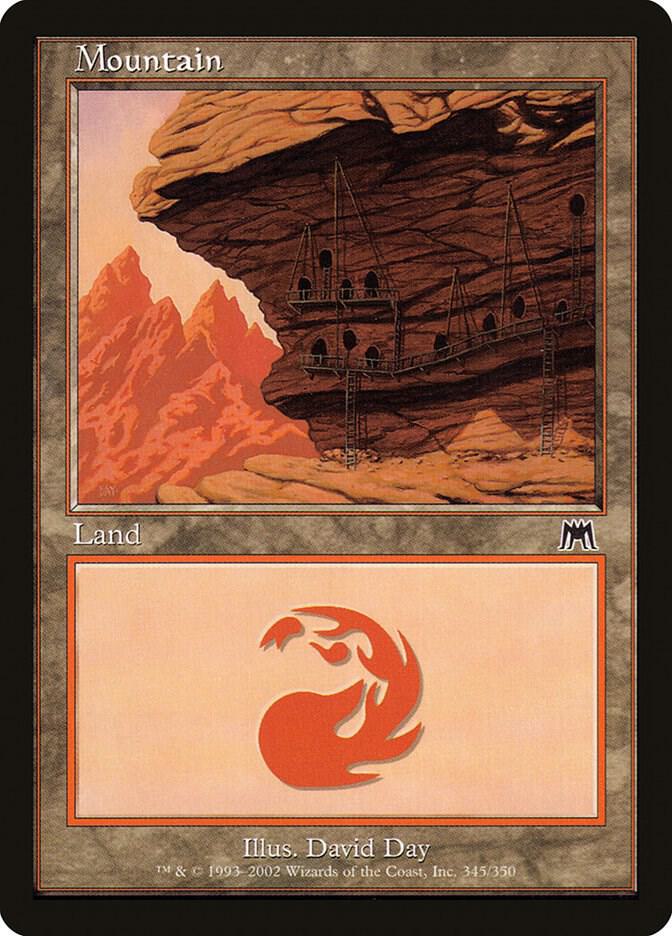 Mountain 345 card from Onslaught