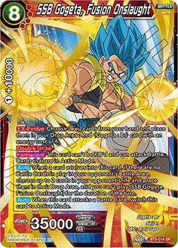 SSB Gogeta, Fusion Onslaught BT6-014 card from Destroyer Kings