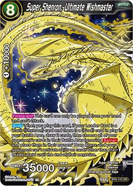 Super Shenron, Ultimate Wishmaster BT6-115 card from Destroyer Kings