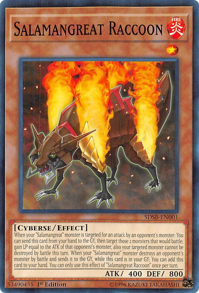 Salamangreat Raccoon SDSB-EN001 card from Structure Deck: Soulburner