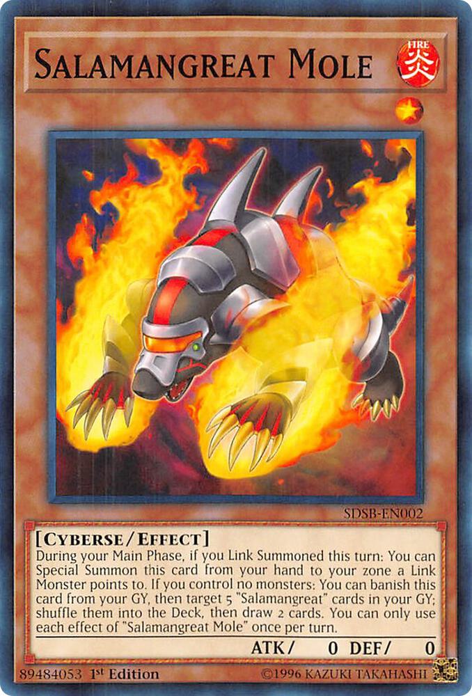 Salamangreat Mole SDSB-EN002 card from Structure Deck: Soulburner