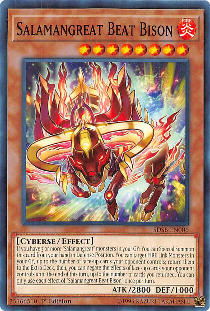 Salamangreat Beat Bison SDSB-EN006 card from Structure Deck: Soulburner