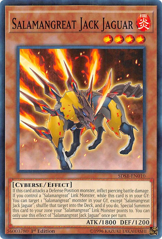 Salamangreat Jack Jaguar SDSB-EN010 card from Structure Deck: Soulburner