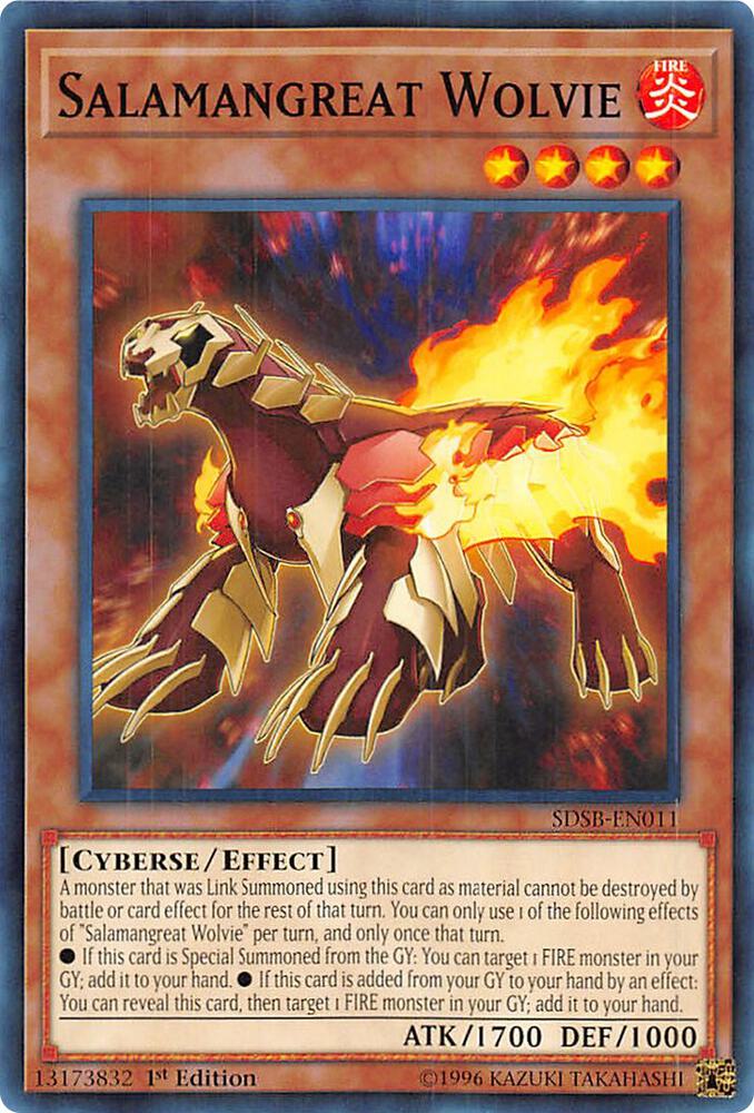 Salamangreat Wolvie SDSB-EN011 card from Structure Deck: Soulburner