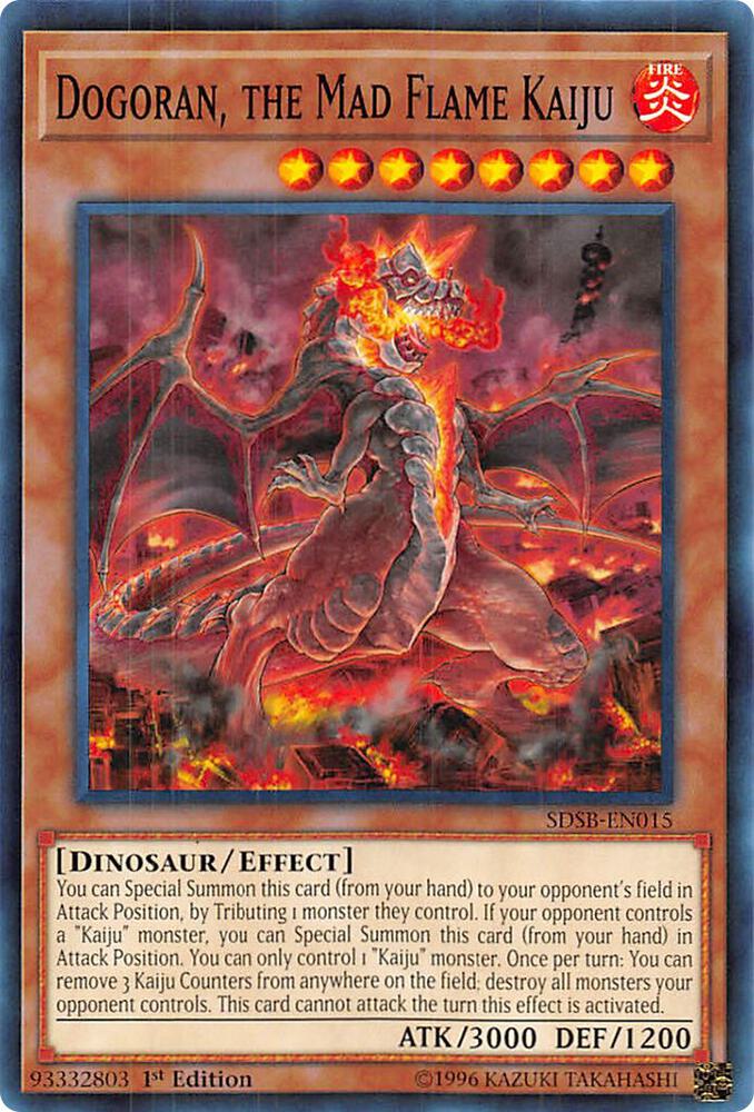 Dogoran, the Mad Flame Kaiju SDSB-EN015 card from Structure Deck: Soulburner