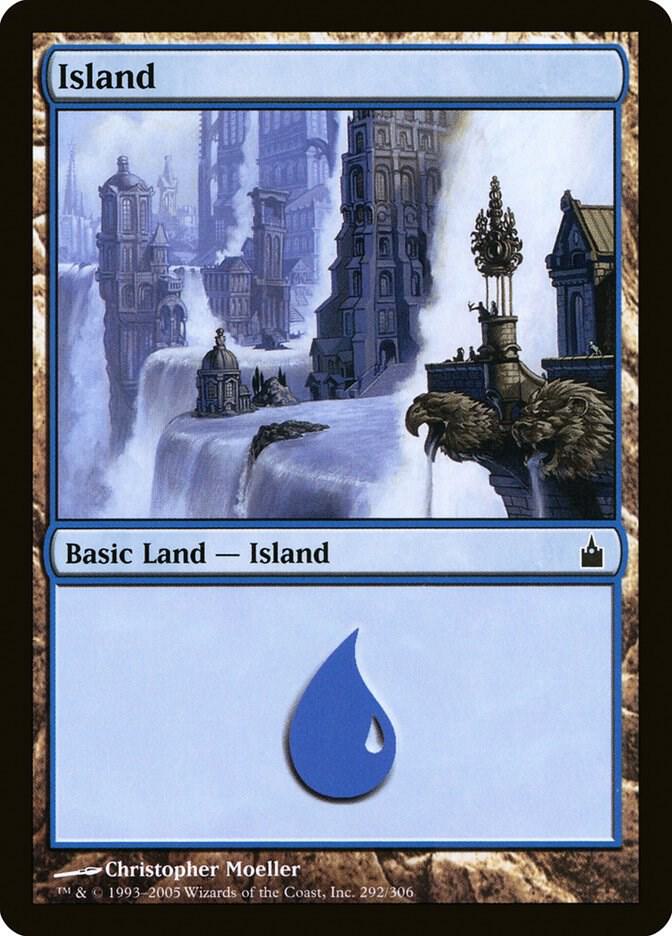 Island 292 card from Ravnica: City of Guilds