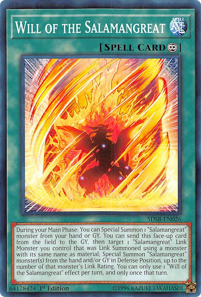 Will of the Salamangreat SDSB-EN026 card from Structure Deck: Soulburner
