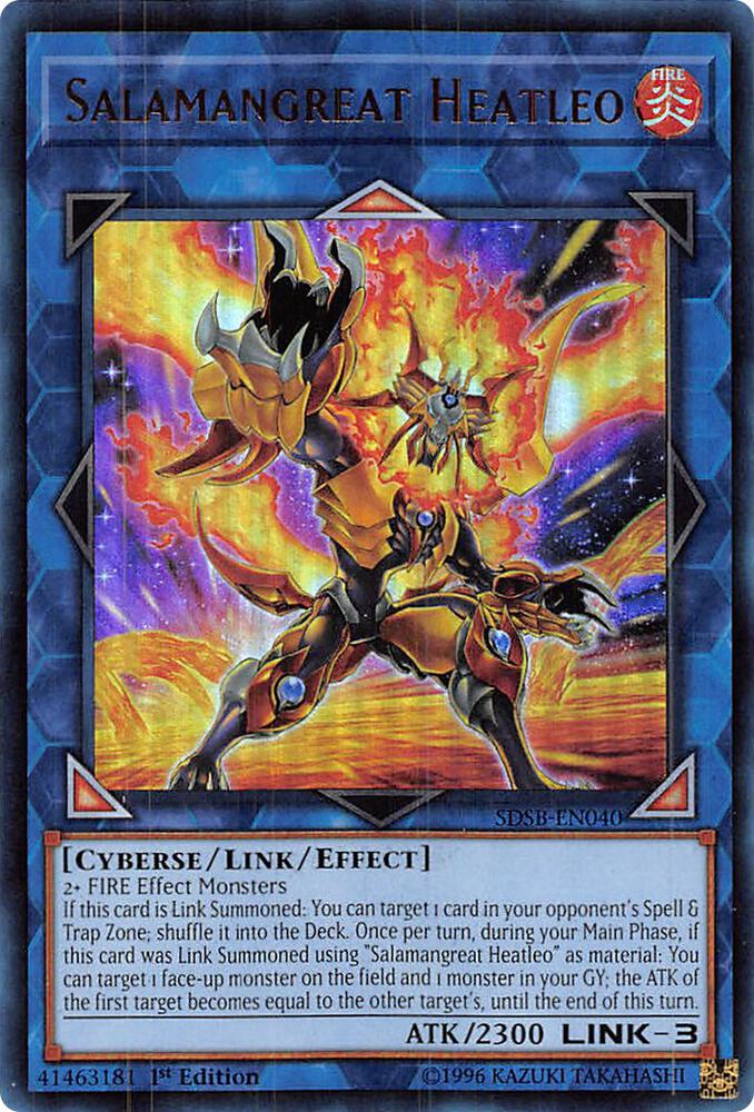 Salamangreat Heatleo (UR) SDSB-EN040 card from Structure Deck: Soulburner