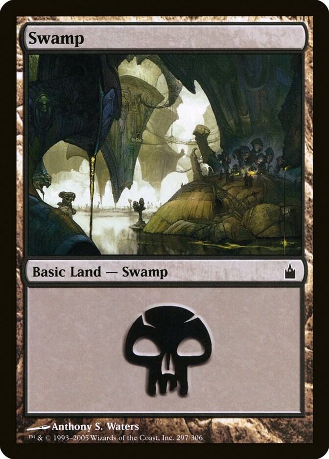 Swamp 297 card from Ravnica: City of Guilds