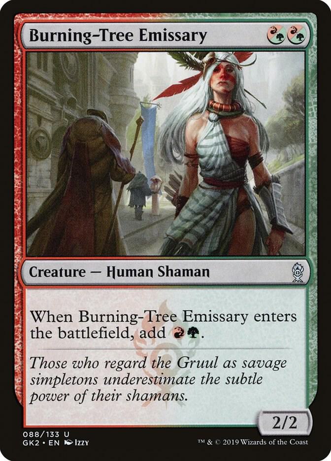 Burning-Tree Emissary 88 card from Ravnica Allegiance: Guild Kits