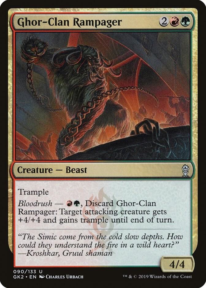 Ghor-Clan Rampager 90 card from Ravnica Allegiance: Guild Kits
