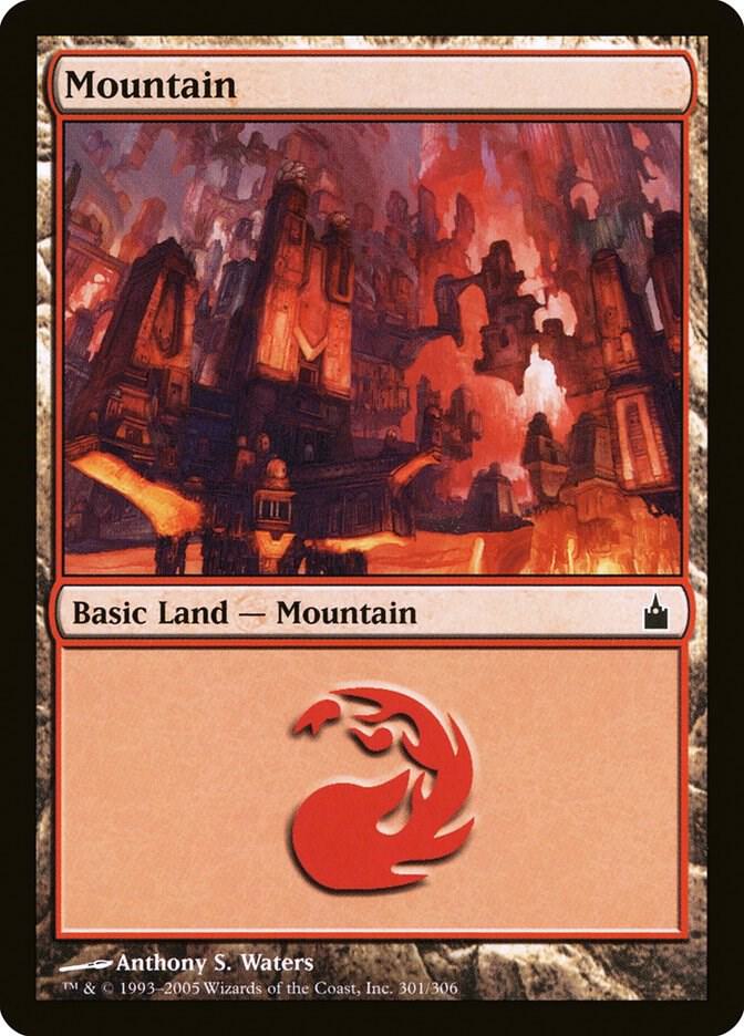 Mountain 301 card from Ravnica: City of Guilds