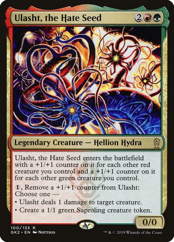Ulasht, the Hate Seed 100 card from Ravnica Allegiance: Guild Kits