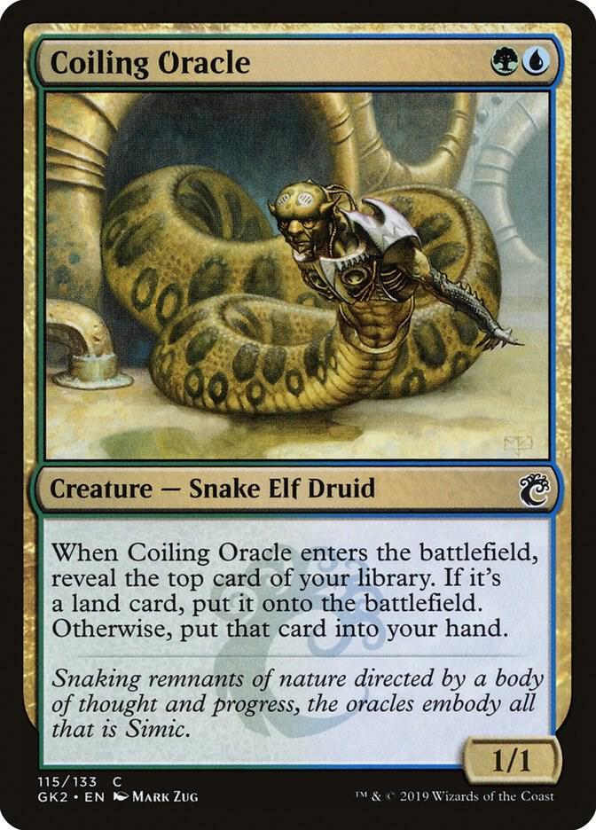 Coiling Oracle 115 card from Ravnica Allegiance: Guild Kits