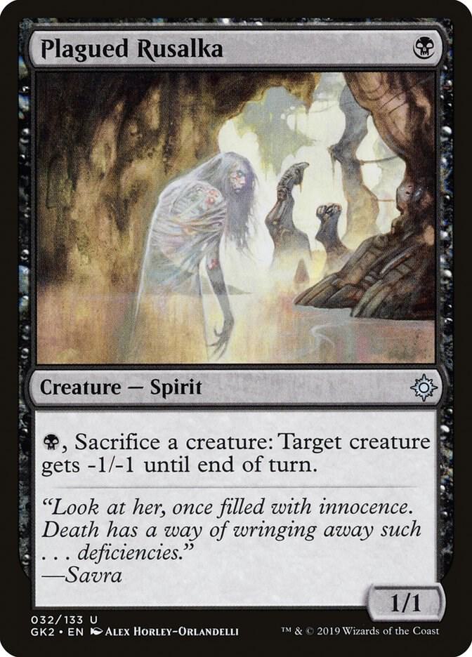 Plagued Rusalka 32 card from Ravnica Allegiance: Guild Kits