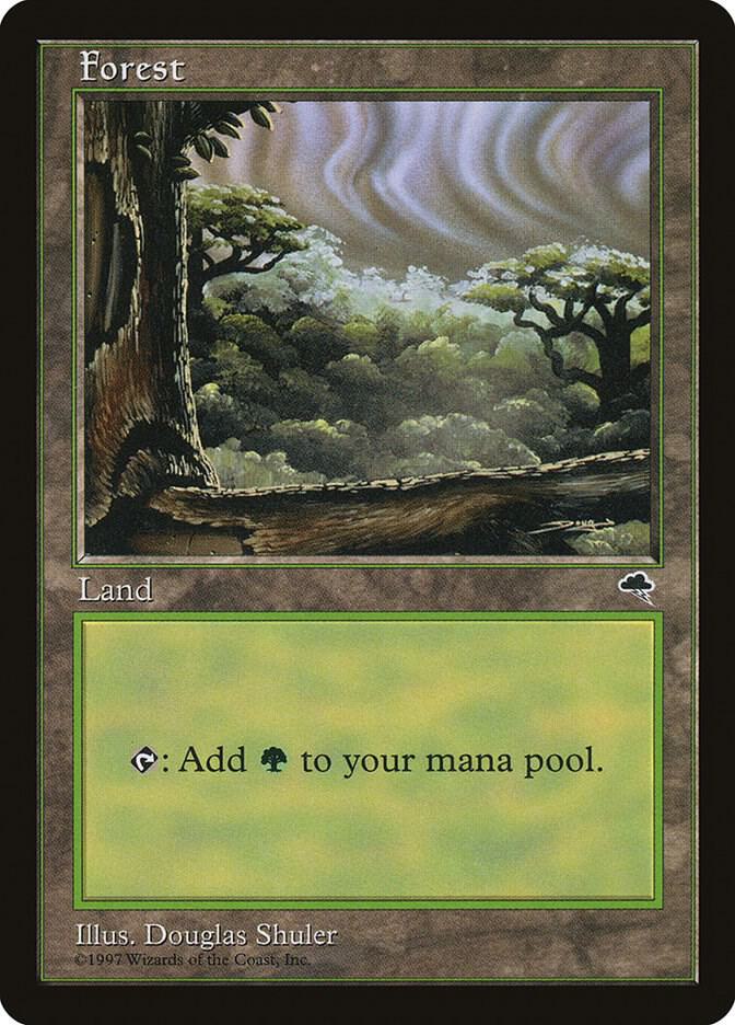 Forest (Cloudy) 349 card from Tempest