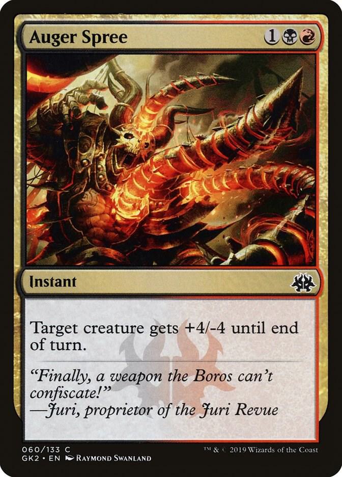 Auger Spree 60 card from Ravnica Allegiance: Guild Kits