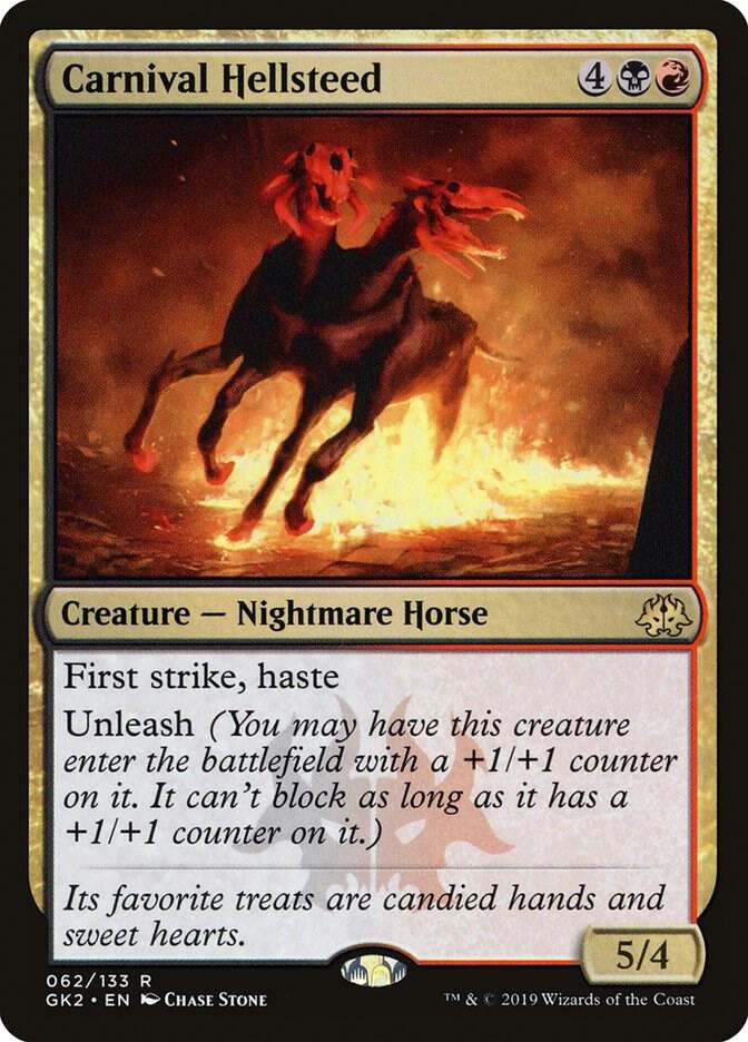 Carnival Hellsteed 62 card from Ravnica Allegiance: Guild Kits