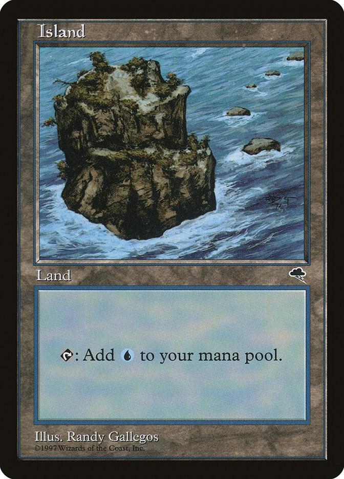 Island (Rocky Path) 335 card from Tempest