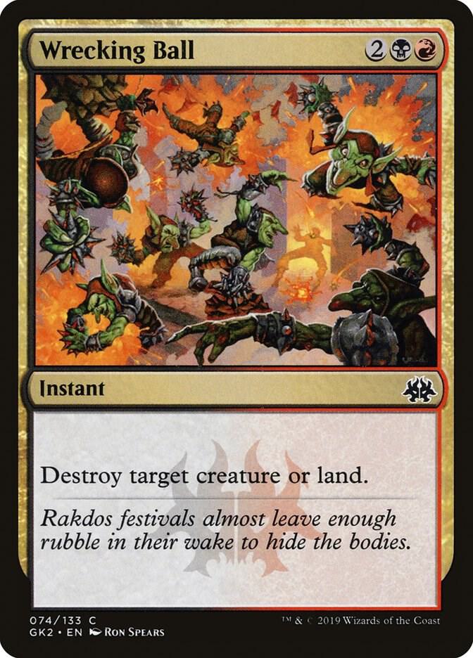Wrecking Ball 74 card from Ravnica Allegiance: Guild Kits