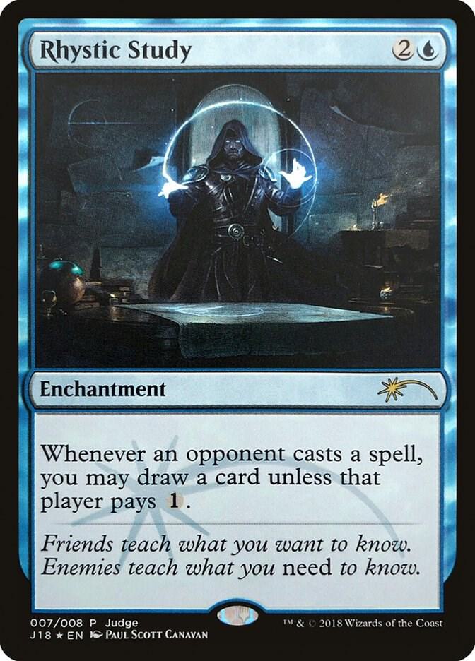 Rhystic Study 7 card from Judge Promos