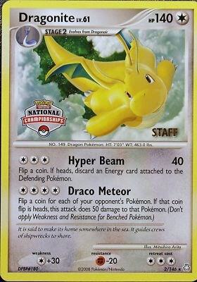 Dragonite - 2/146 (National Championships) [Staff] 002/146 card from League & Championship Cards