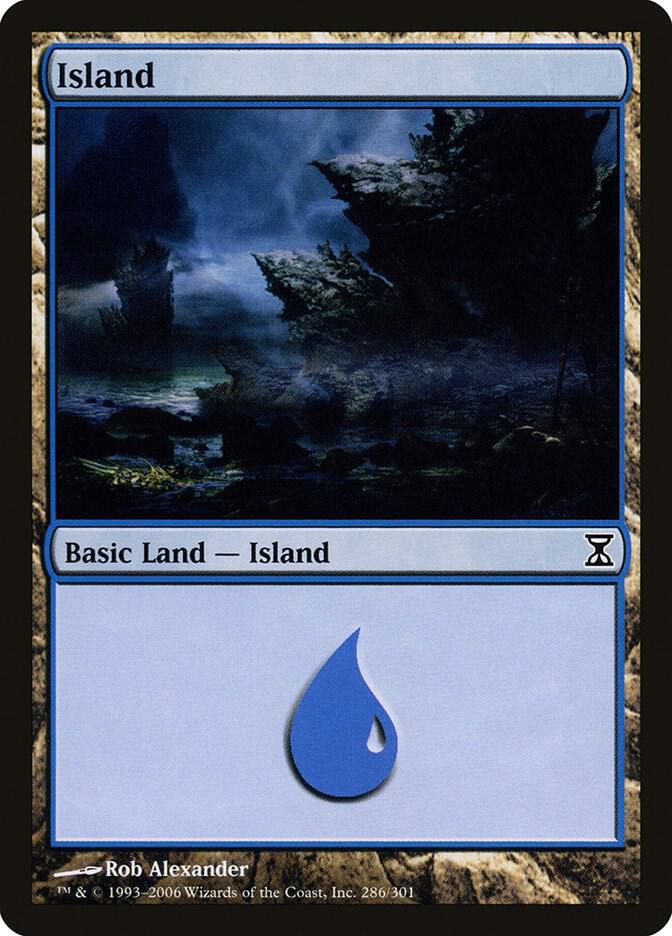 Island 286 card from Time Spiral