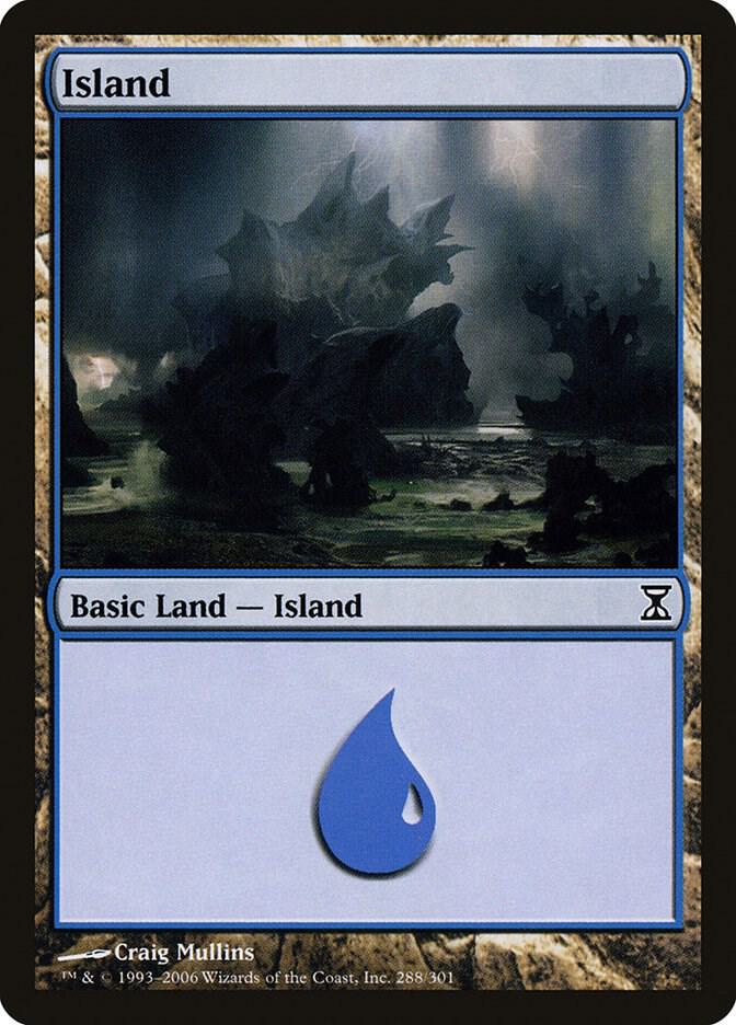 Island 288 card from Time Spiral