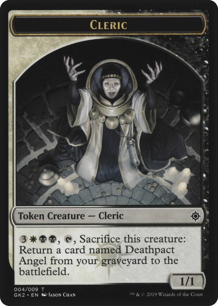 Cleric // Treasure Double-Sided Token 4 // 12 card from Ravnica Allegiance: Guild Kits