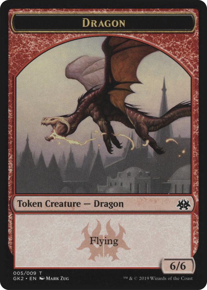 Dragon // Goblin Double-Sided Token 5 // 6 card from Ravnica Allegiance: Guild Kits