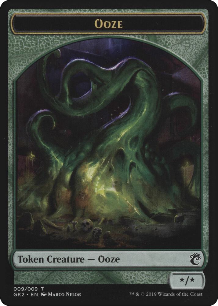 Ooze // Frog Lizard Double-Sided Token 9 // 6 card from Ravnica Allegiance: Guild Kits