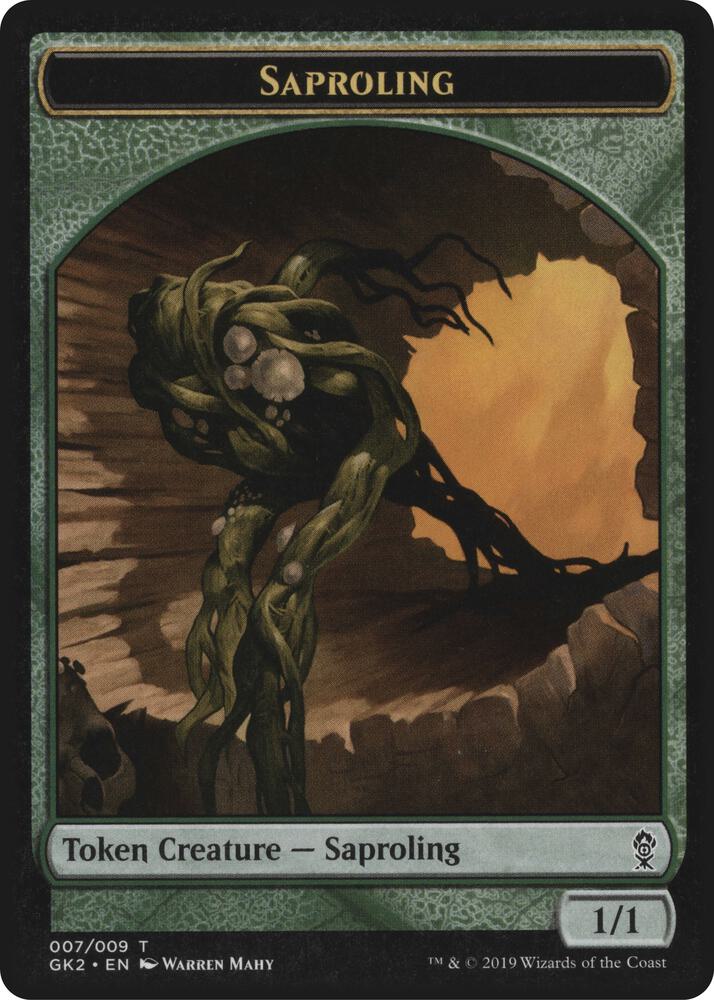 Saproling // Wurm Double-Sided Token 7 // 8 card from Ravnica Allegiance: Guild Kits