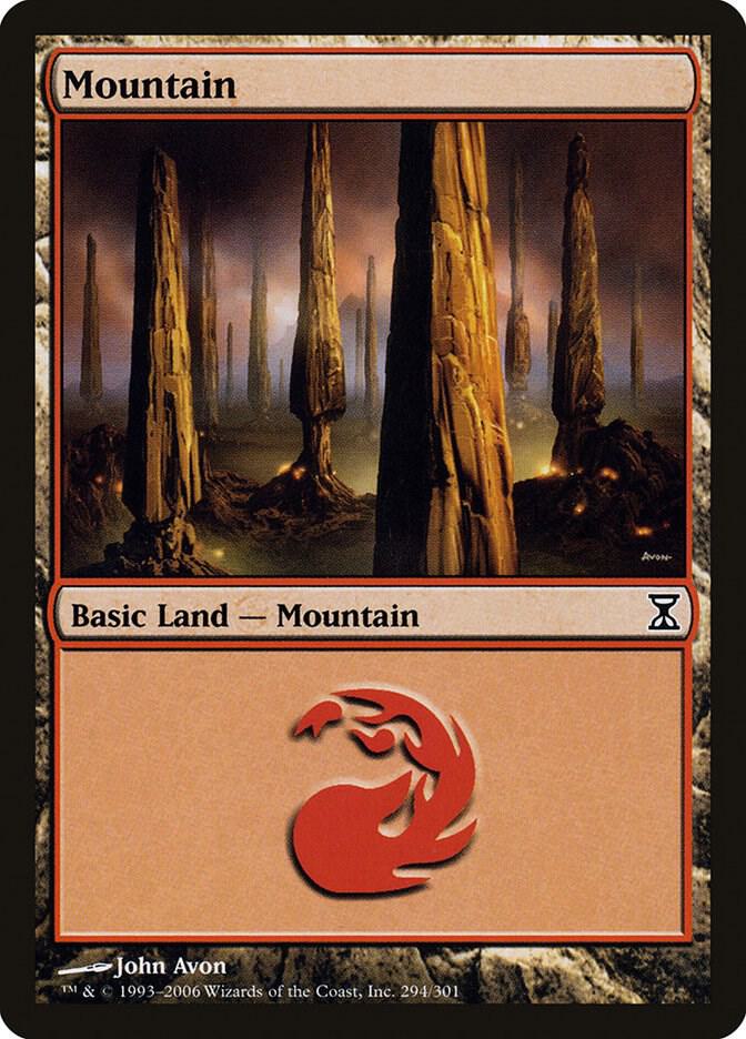 Mountain 294 card from Time Spiral