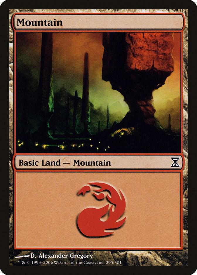 Mountain 295 card from Time Spiral